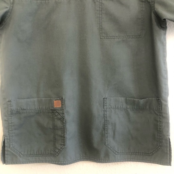 Carhartt Medical Mens Ripstop Multi-Pocket Short Sleeves Scrub Top Size S - Picture 5 of 13